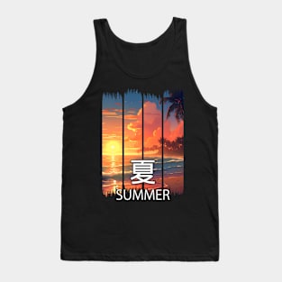 Paradise Beach at Sunset Landscape – Anime Shirt Tank Top